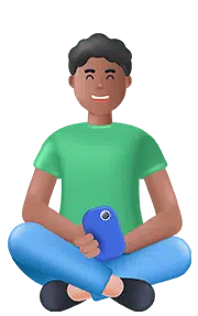 animated person feeling relax