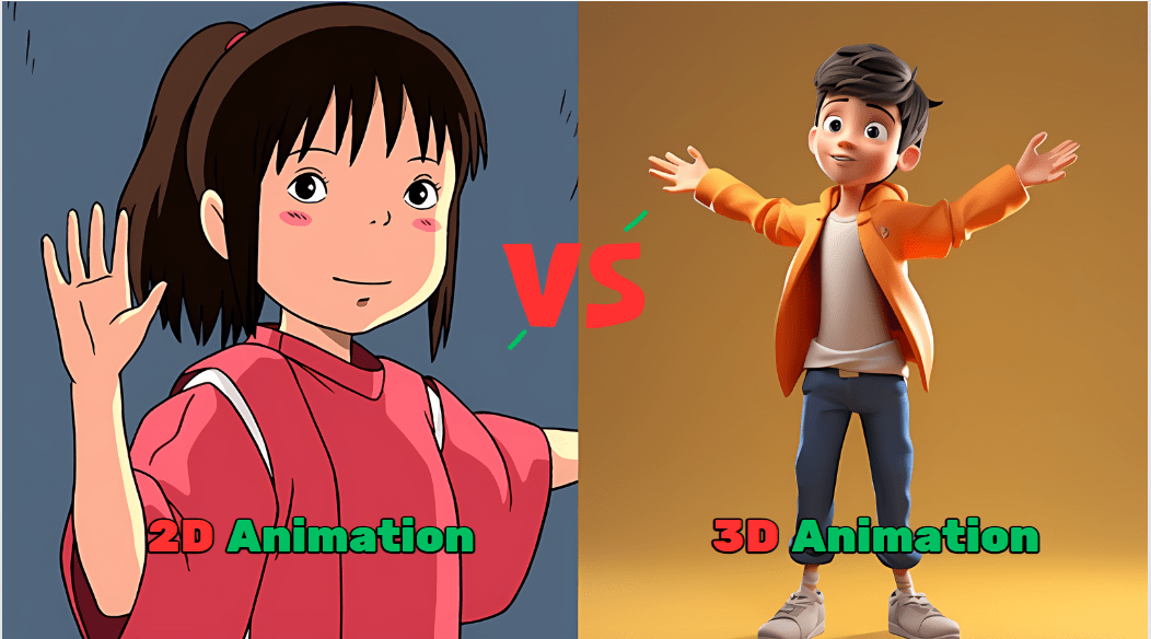 Difference between 2d and 3d animation